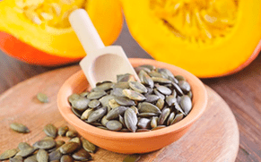 Semi di zucca dai vermi